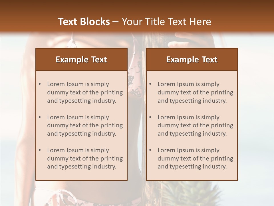 Pretty Pineapple Blond PowerPoint Template