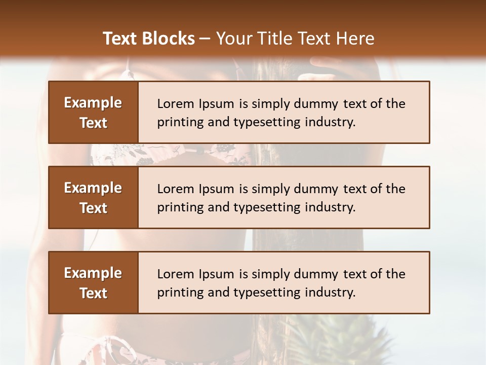 Pretty Pineapple Blond PowerPoint Template