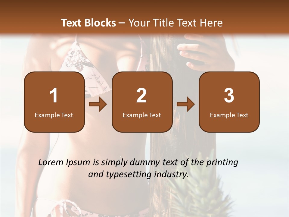 Pretty Pineapple Blond PowerPoint Template