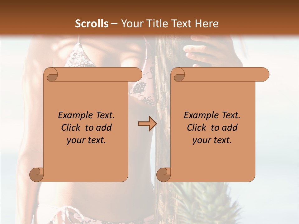 Pretty Pineapple Blond PowerPoint Template