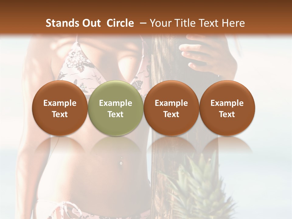 Pretty Pineapple Blond PowerPoint Template