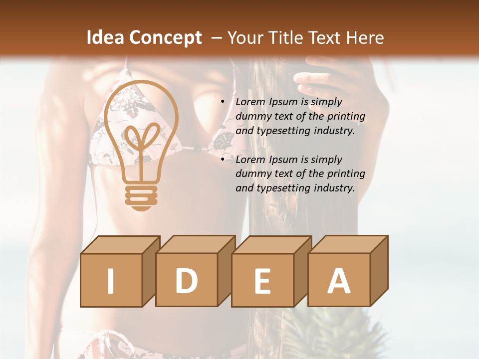 Pretty Pineapple Blond PowerPoint Template