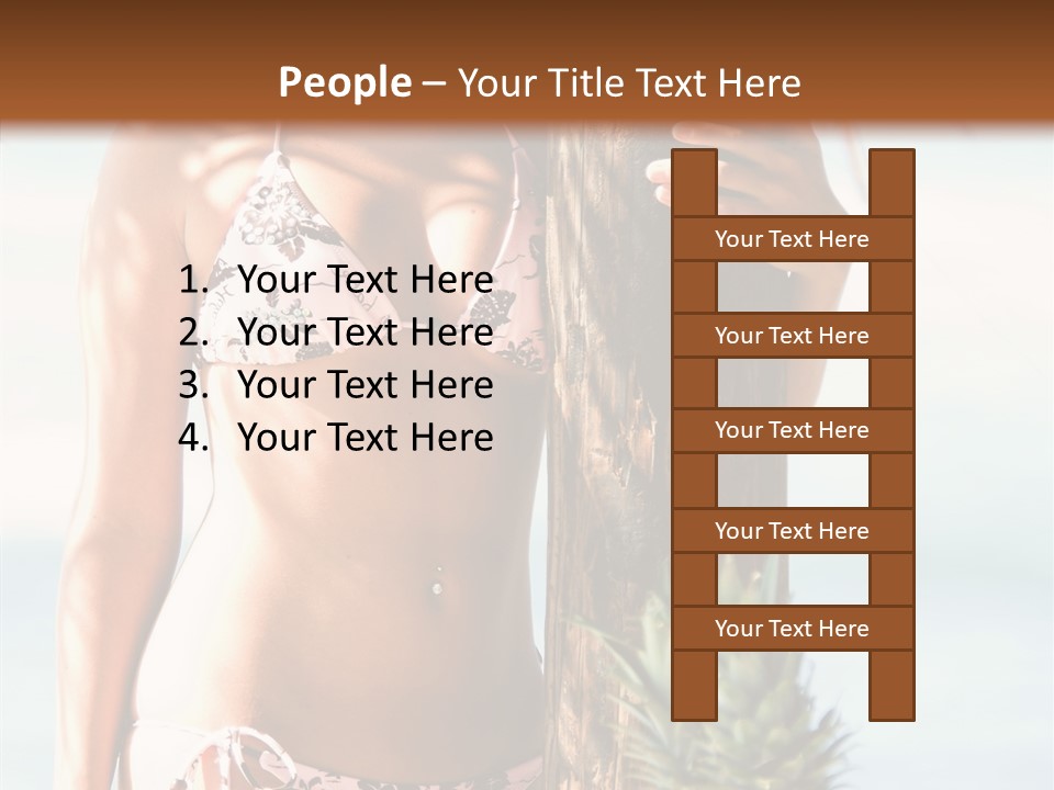 Pretty Pineapple Blond PowerPoint Template