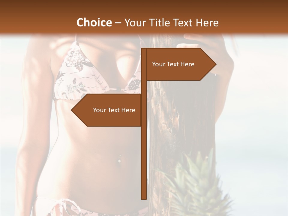 Pretty Pineapple Blond PowerPoint Template