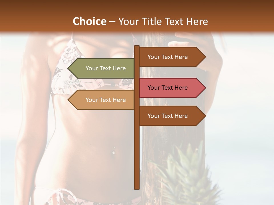 Pretty Pineapple Blond PowerPoint Template