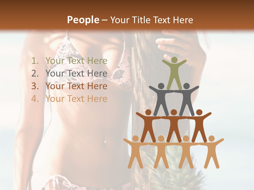 Pretty Pineapple Blond PowerPoint Template