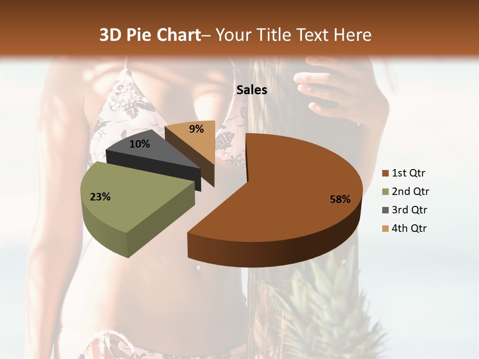 Pretty Pineapple Blond PowerPoint Template