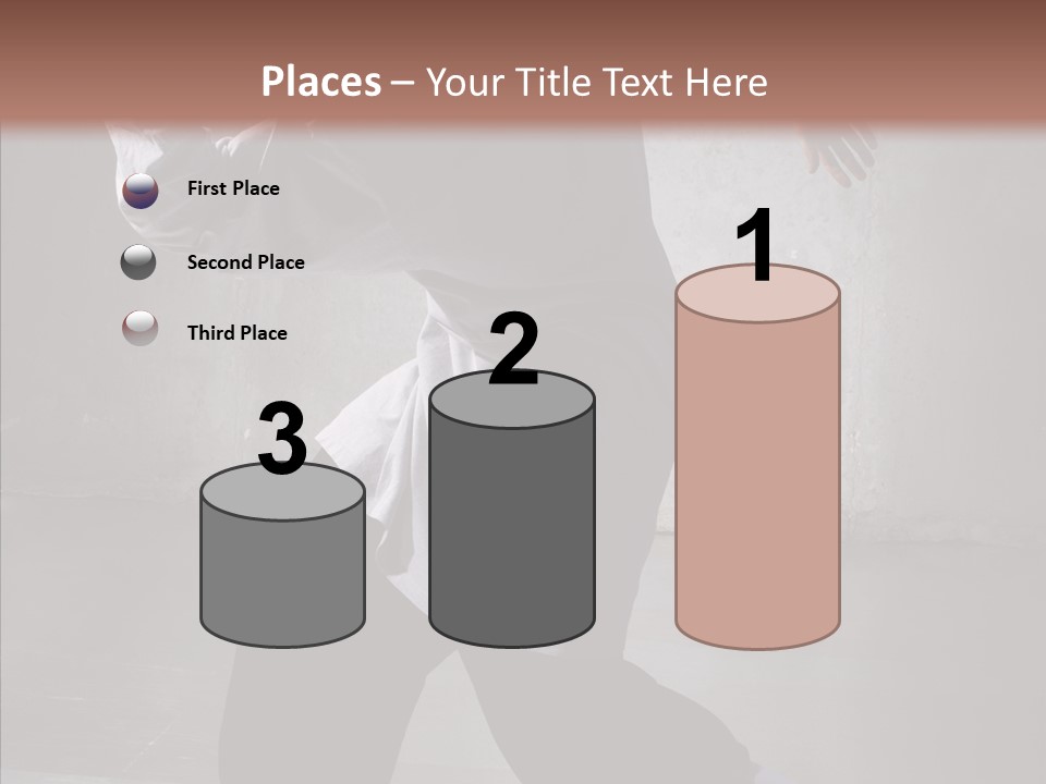 Gymnastics Action B Boy PowerPoint Template