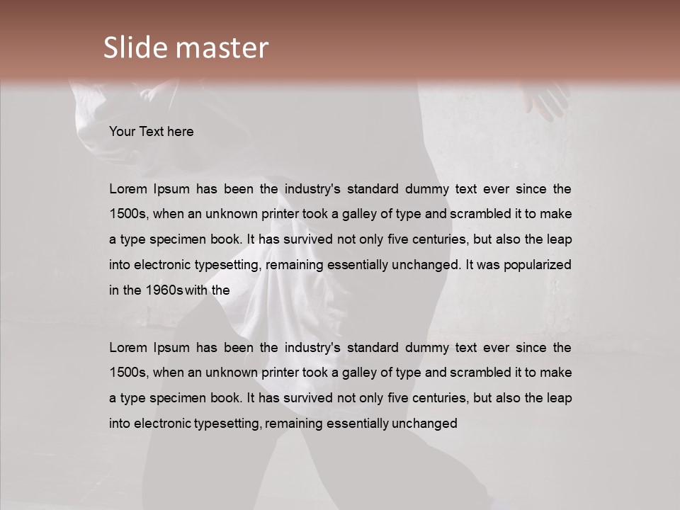 Gymnastics Action B Boy PowerPoint Template