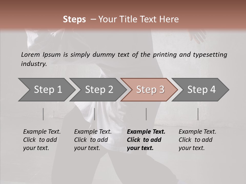 Gymnastics Action B Boy PowerPoint Template