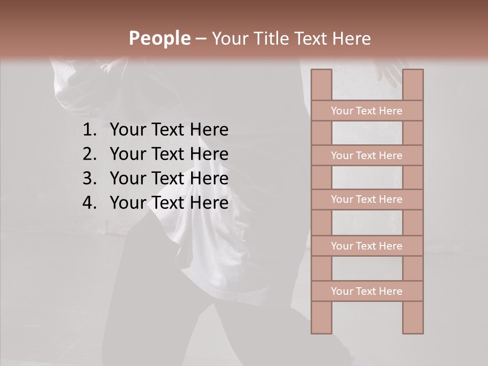 Gymnastics Action B Boy PowerPoint Template