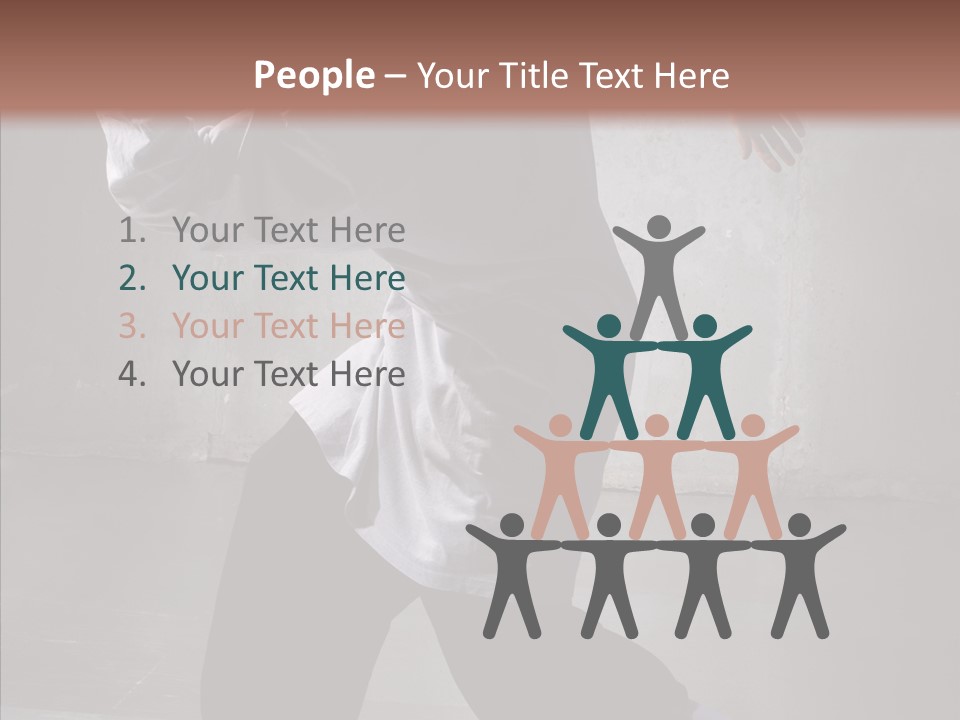 Gymnastics Action B Boy PowerPoint Template