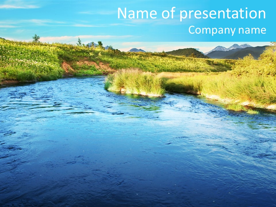 River Travel Natural PowerPoint Template