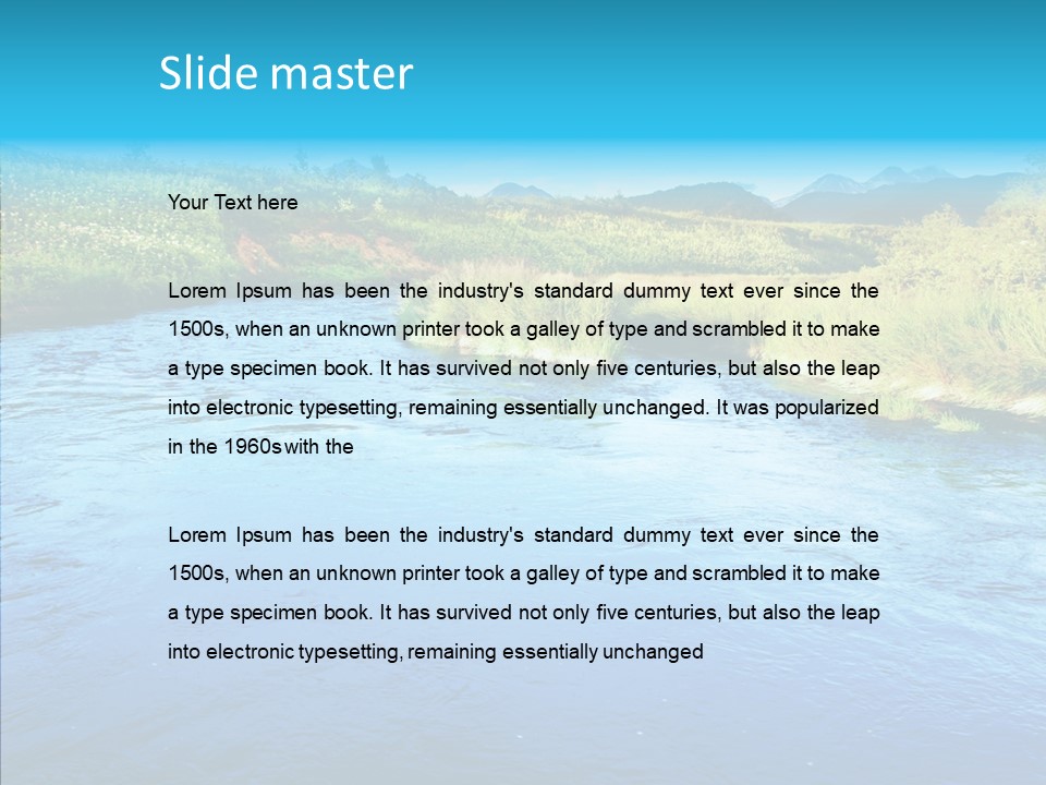 River Travel Natural PowerPoint Template
