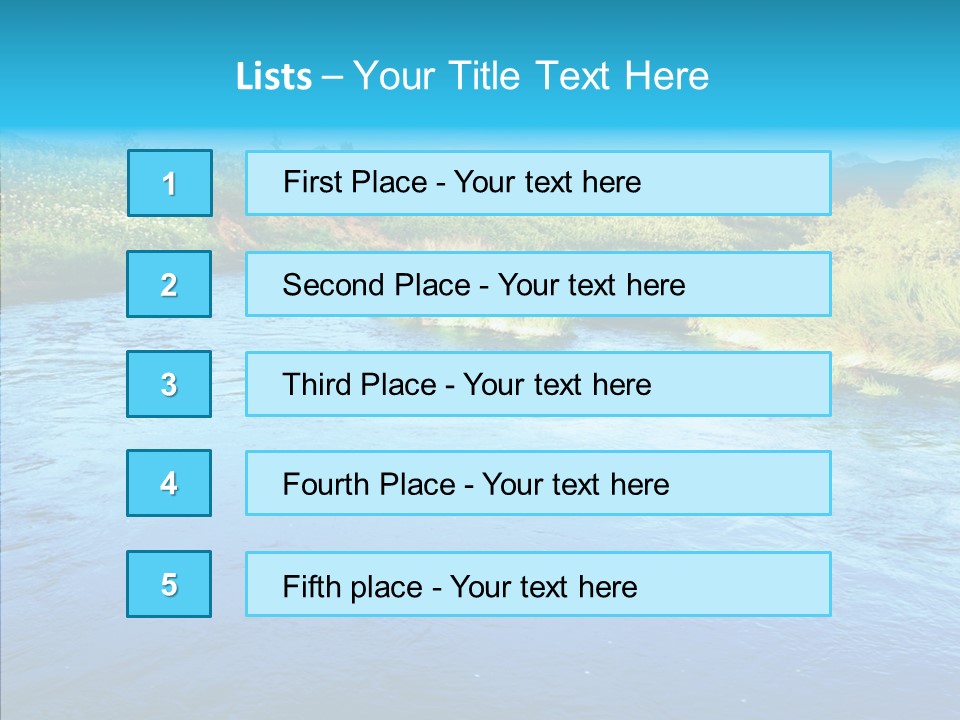 River Travel Natural PowerPoint Template
