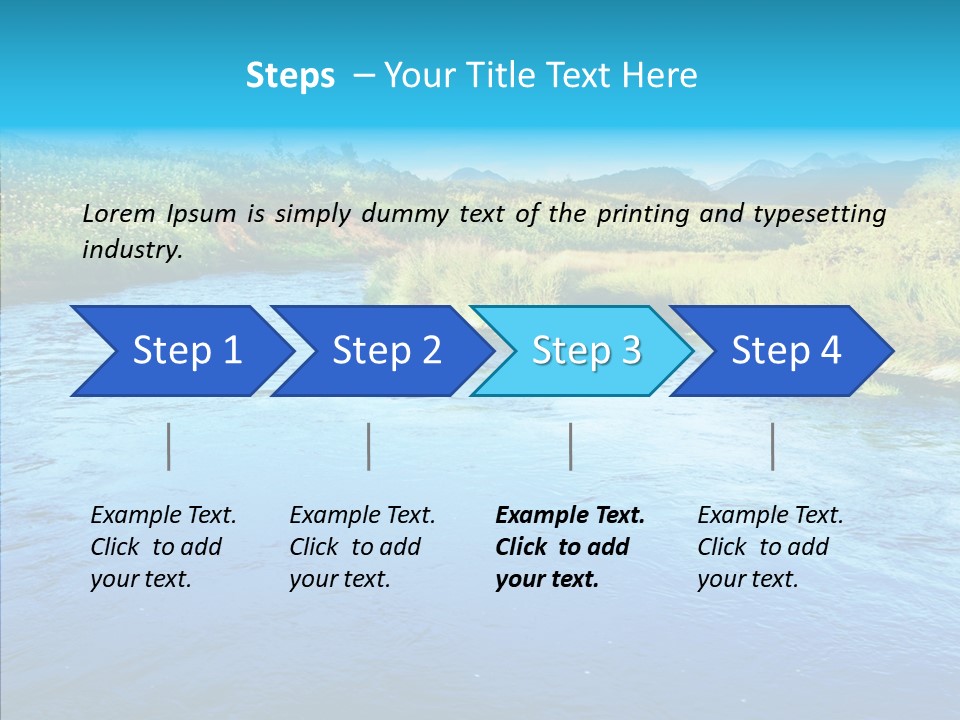 River Travel Natural PowerPoint Template