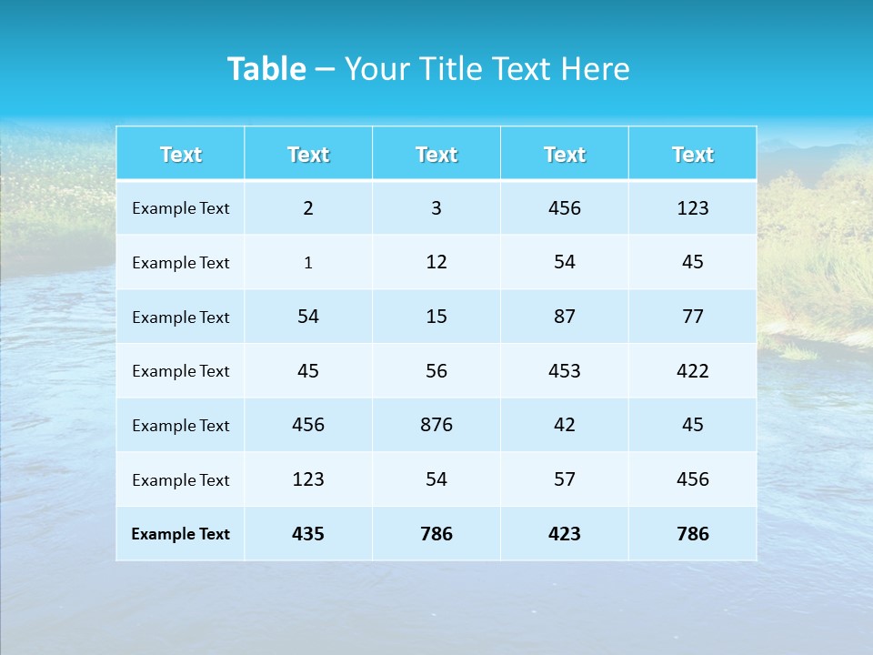 River Travel Natural PowerPoint Template
