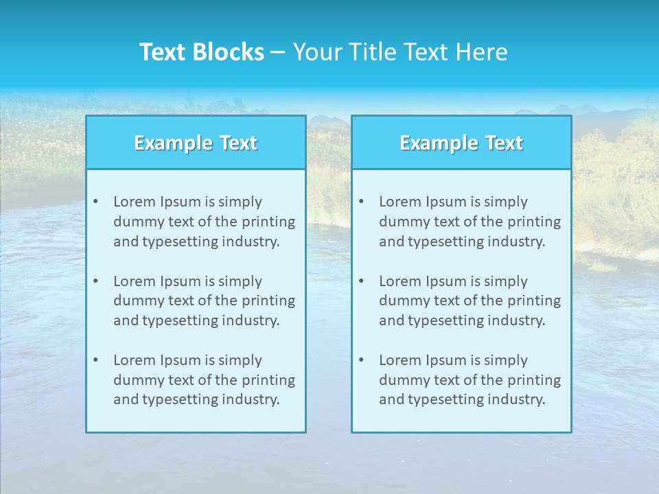 River Travel Natural PowerPoint Template