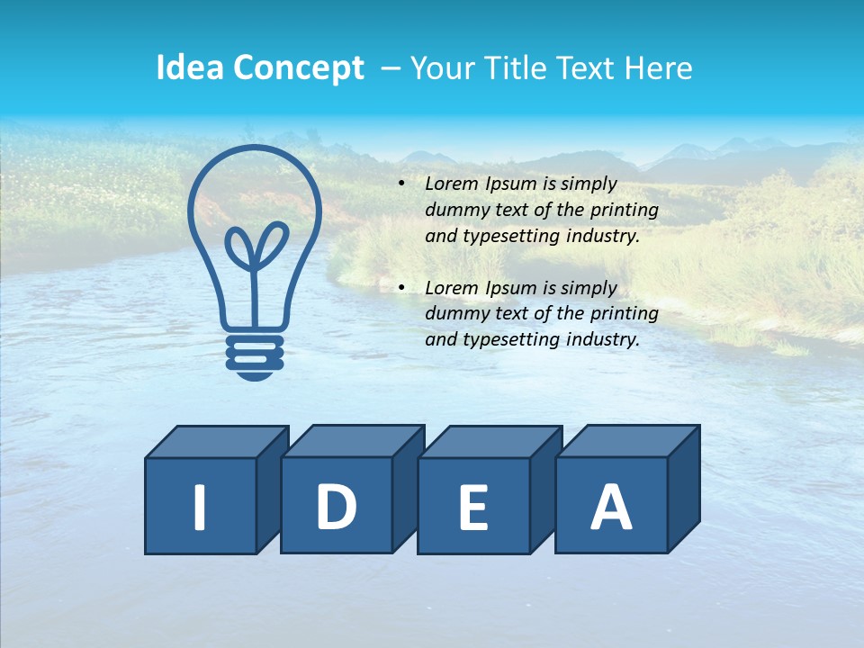 River Travel Natural PowerPoint Template