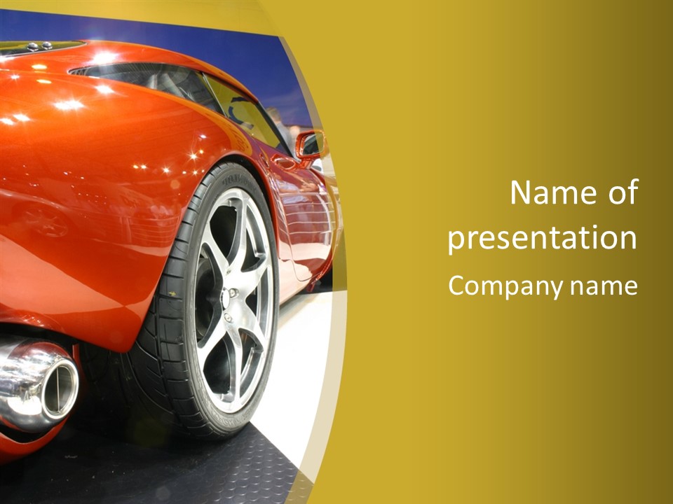 Sports Show Supercar PowerPoint Template