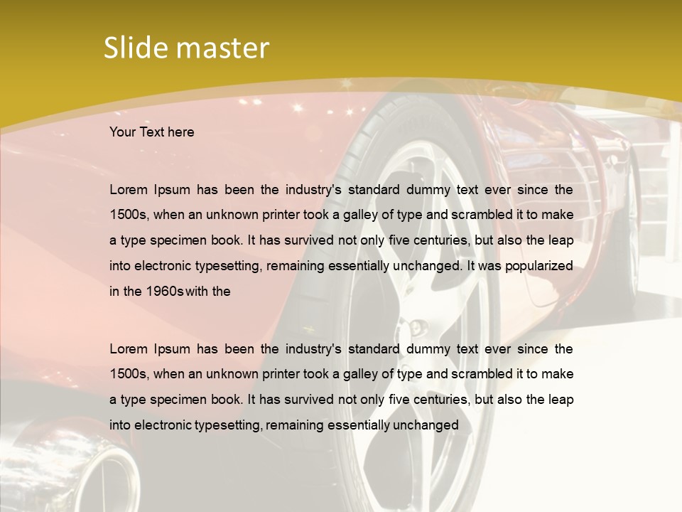 Sports Show Supercar PowerPoint Template