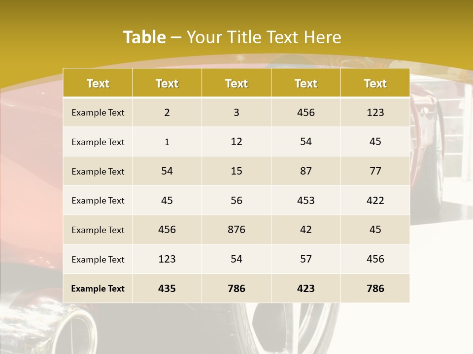 Sports Show Supercar PowerPoint Template