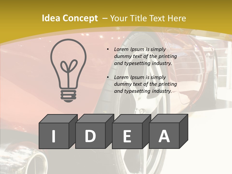 Sports Show Supercar PowerPoint Template