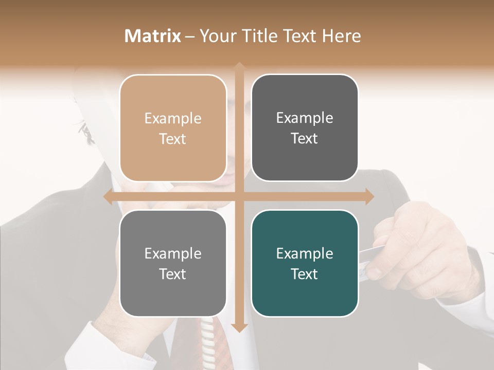 Employee Phone Businessman PowerPoint Template