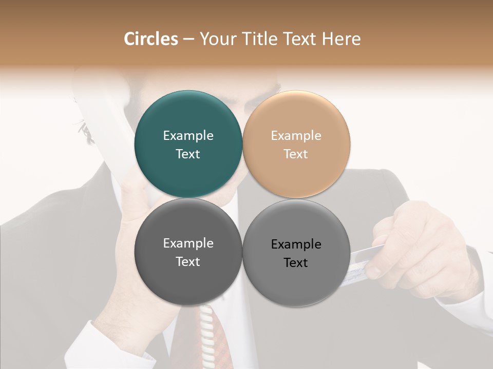 Employee Phone Businessman PowerPoint Template