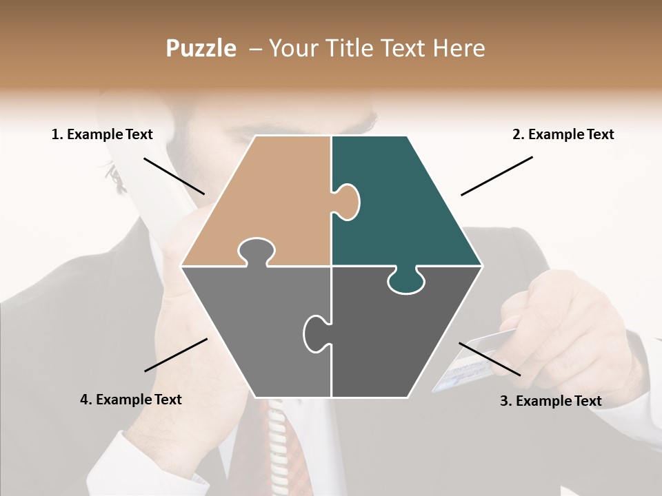 Employee Phone Businessman PowerPoint Template