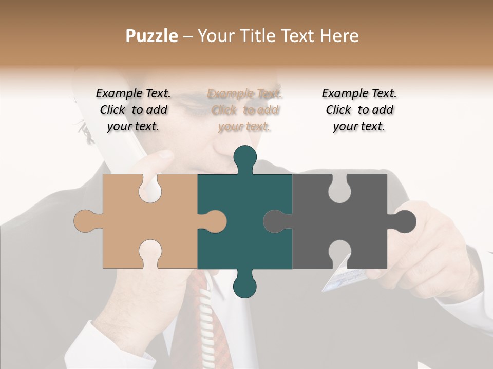 Employee Phone Businessman PowerPoint Template