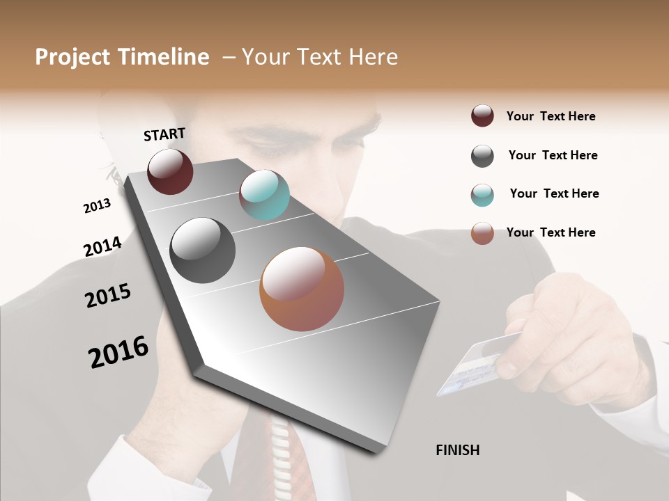 Employee Phone Businessman PowerPoint Template