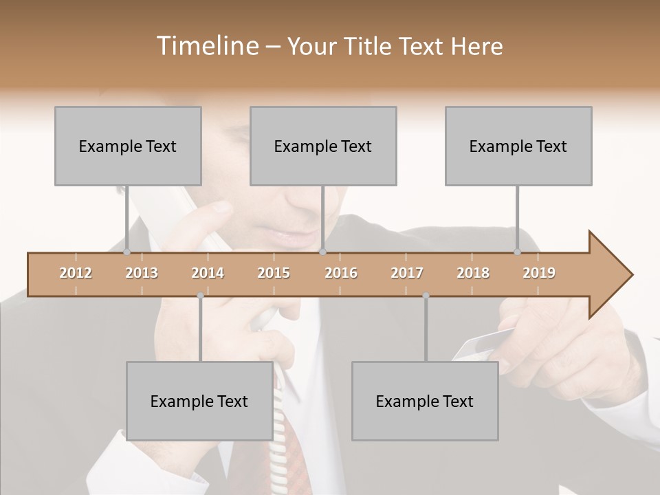 Employee Phone Businessman PowerPoint Template