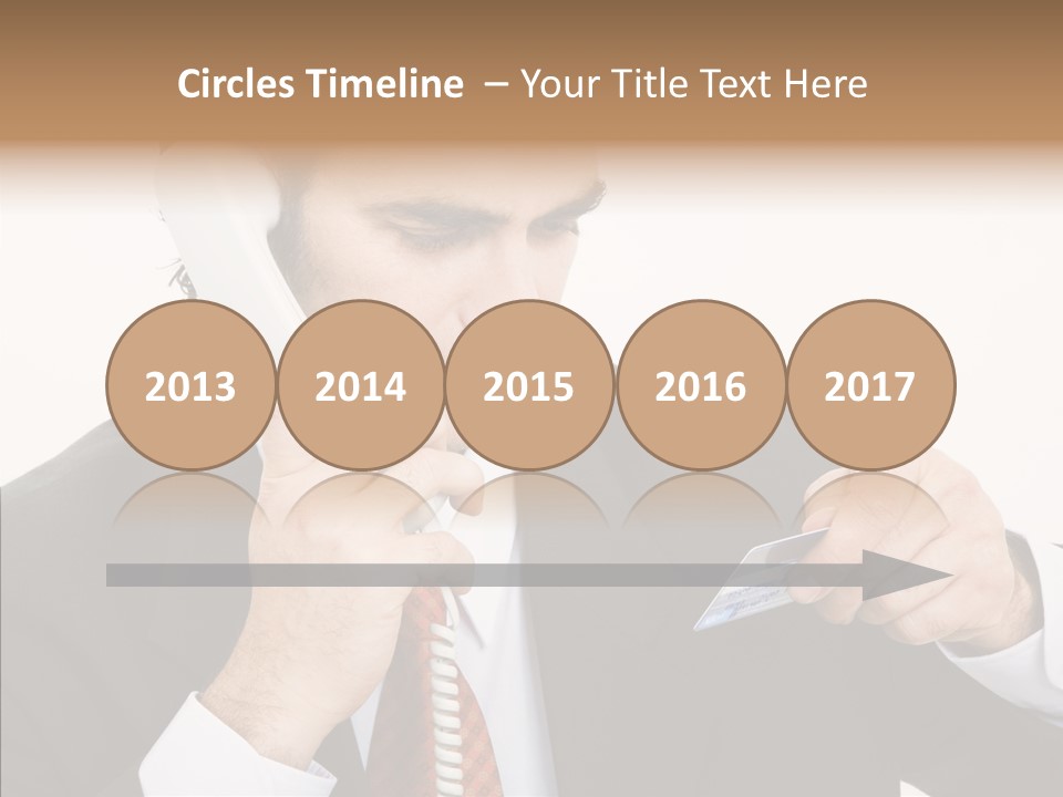 Employee Phone Businessman PowerPoint Template