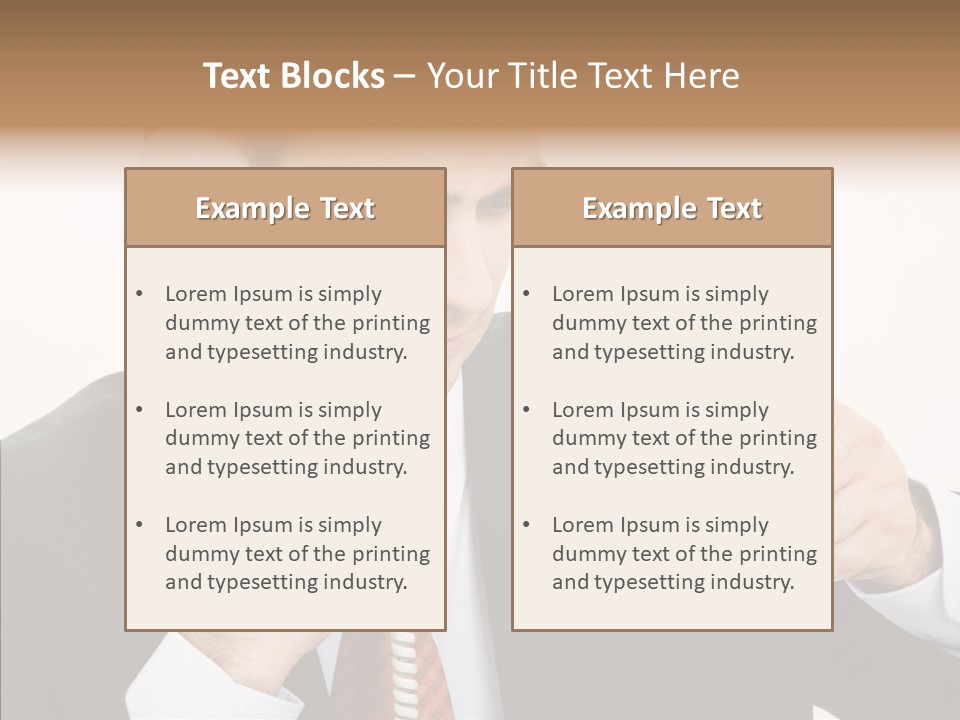 Employee Phone Businessman PowerPoint Template