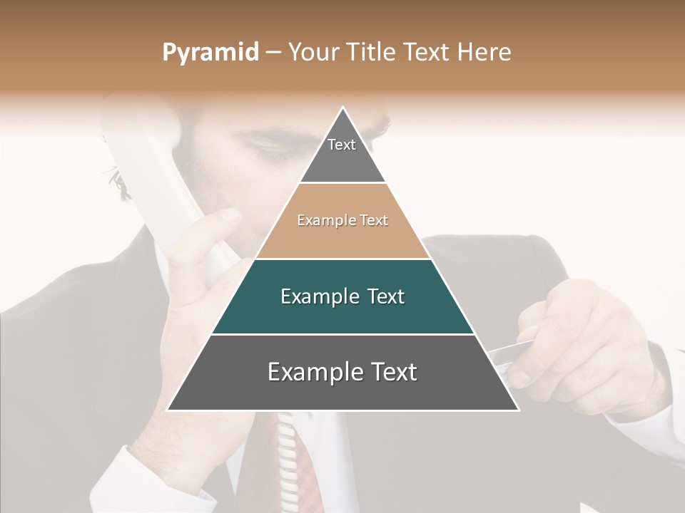 Employee Phone Businessman PowerPoint Template