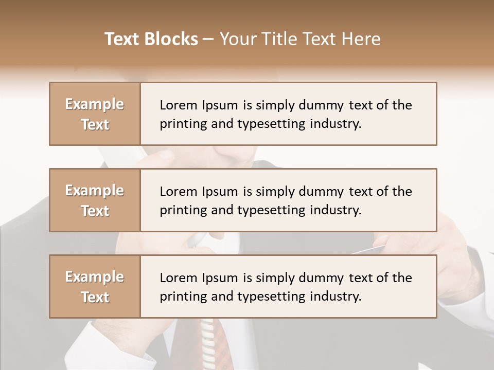 Employee Phone Businessman PowerPoint Template