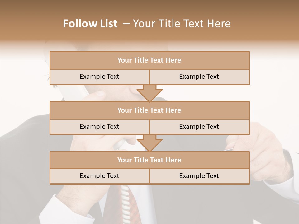Employee Phone Businessman PowerPoint Template