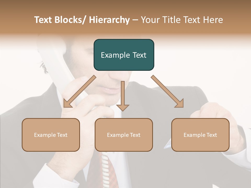 Employee Phone Businessman PowerPoint Template