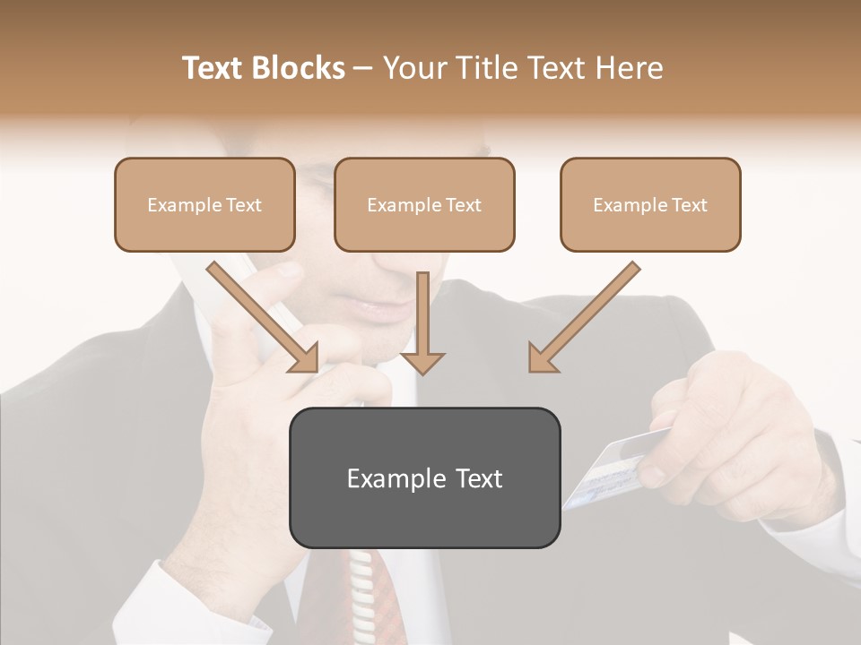 Employee Phone Businessman PowerPoint Template