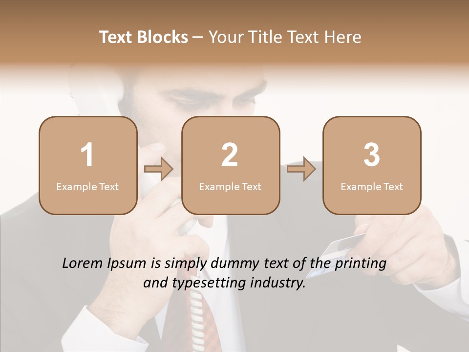 Employee Phone Businessman PowerPoint Template
