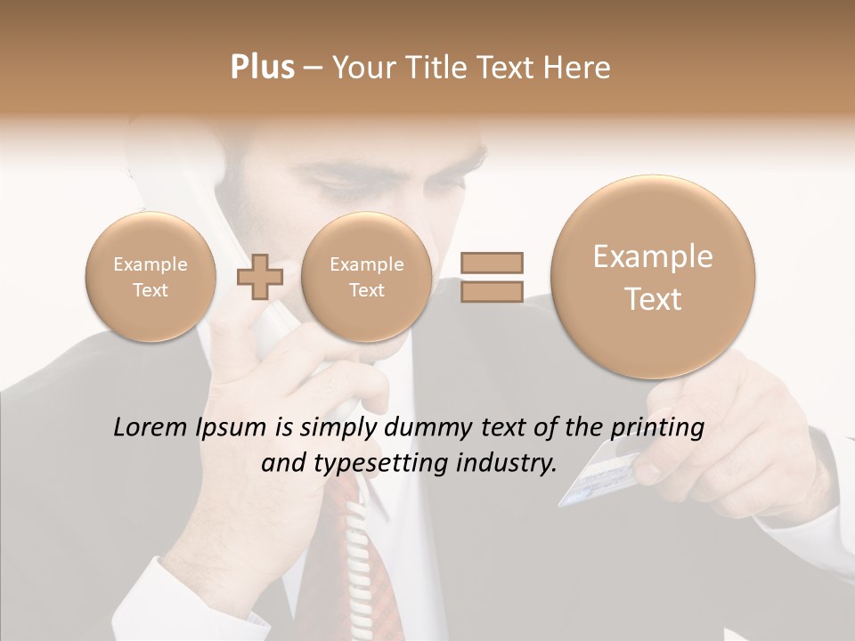 Employee Phone Businessman PowerPoint Template