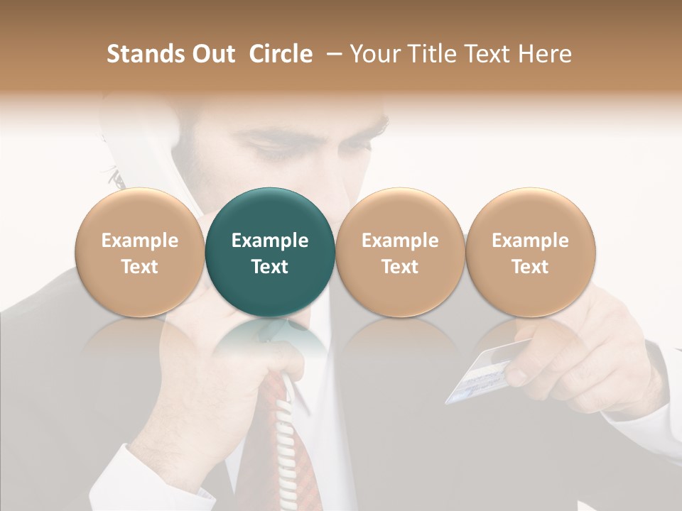 Employee Phone Businessman PowerPoint Template