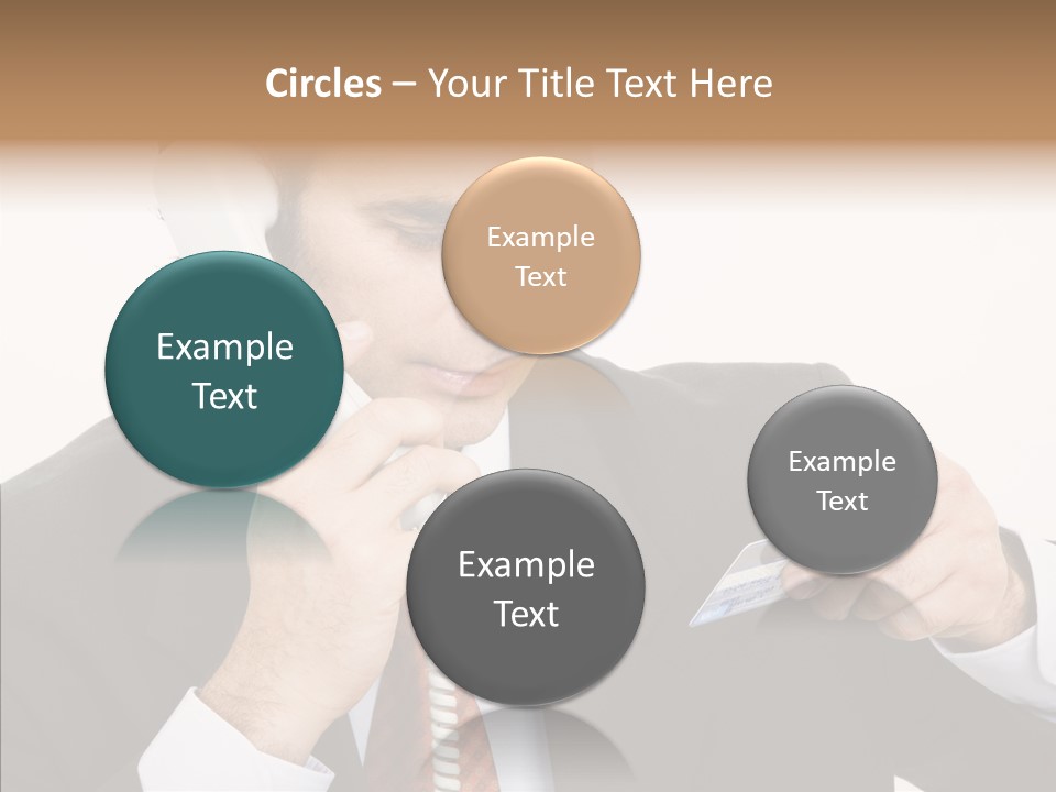 Employee Phone Businessman PowerPoint Template