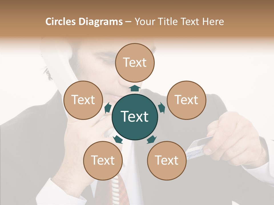 Employee Phone Businessman PowerPoint Template