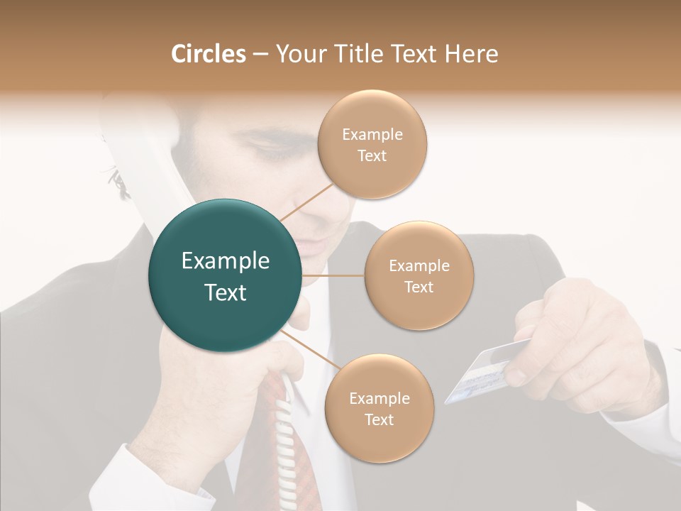 Employee Phone Businessman PowerPoint Template