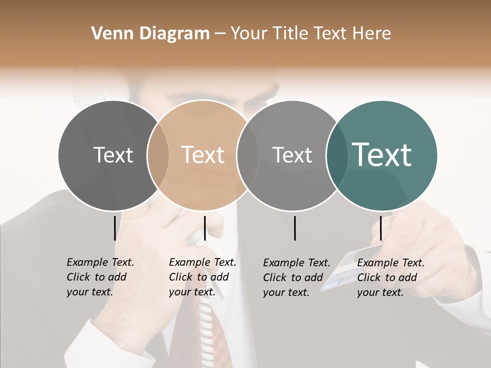 Employee Phone Businessman PowerPoint Template