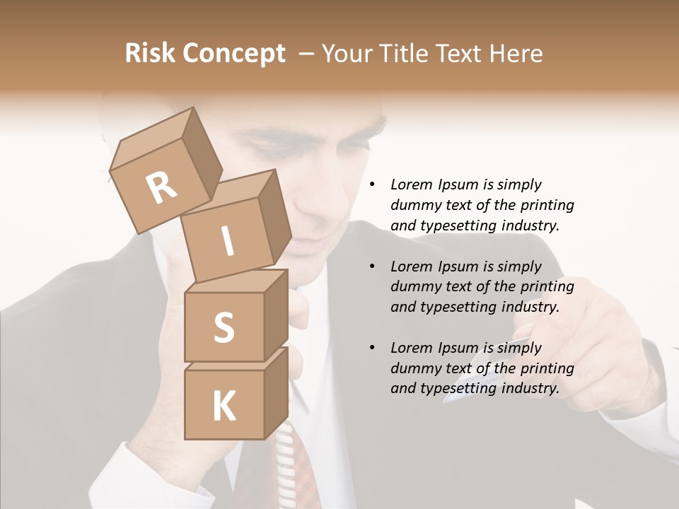 Employee Phone Businessman PowerPoint Template