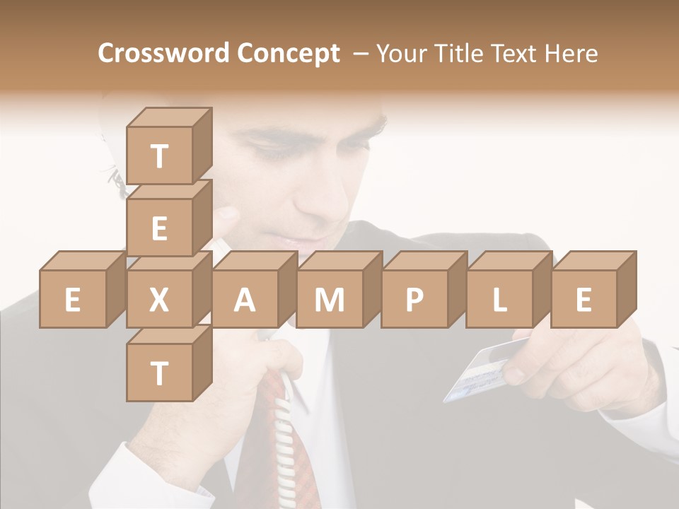 Employee Phone Businessman PowerPoint Template