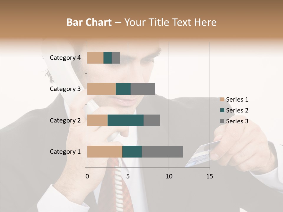 Employee Phone Businessman PowerPoint Template